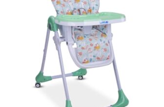 Luvlap Royal High Chair For Baby, En 71 Certified, 3 Position Recline, Baby Feeding Chair With 7 Level Height Adjustment, Adjustable Footrest, 6 Months+ (Light Green)