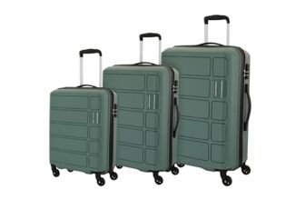 Kamiliant American Tourister Harrier Small,Medium & Large 360 Degree Spinner Suitcase/Large Hard 4 Wheels Trolley Bag Sp3Pcset Slt Gry, 78 Cm, Grey