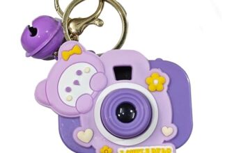 Camera Keychain With Simulation Projection | Mini Camera Key Ring For Car, Bike, Home | Cute Key Chain Gift For Men, Women, Boys, Girls | Creative & Durable Design (Purple)