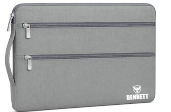 Kbbrd Bennett Nylon Drax Laptops,Tablets Laptop Bag Sleeve Case Cover Pouch For 13.3 Inches Laptop Apple/Dell/Lenovo/Asus/Hp/Samsung/Mi/Macbook/Ultrabook/Thinkpad/Ideapad/Surfacepro Grey (Drax Sleeve)