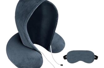 Avolusion Neck Pillow With Hood Car Cushion Pillows For Comfort Sleep And Travel In Plane Flight Car Train Airplane For Men’S And Women Travel Accessory Pillow For Neck Pain Relief Support