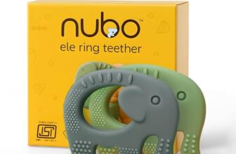 Nubokind Silicone Baby Teether Ring Set | Bis Certified Multi-Textured Newborn Chew Toy | For 3, 6, 9, 12 Months + Bpa Free Teether | Molar Relief Easy Grip | Safe Made In India | Pack Of 2
