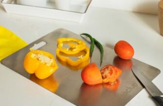 10Club Steel Chopping Board For Kitchen Large (35Cm X 25Cm X 1.2Mm) – Cutting Board For Vegetables, Fruits, Meats Chopper Boards, Premium Metal Chopping Board | Stainless Steel 202 Grade