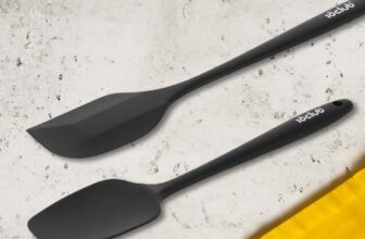 10Club Silicone Set Of 2 Spatula With Strong Handles For Kitchen | Baking Tools Set Of 2 | Bpa Free | High Heat Resistance Upto 230℃ | Long Lasting 100% Food Safe | Black