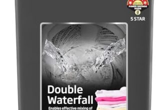 Voltas Beko, A Tata Product 6.5 Kg 5 Star Fully-Automatic Top Loading Washing Machine (Wtl6504Uea/Obs2P10 Eco-Series,Dark Grey, Pulsator Wash And Double Waterfall Technology)