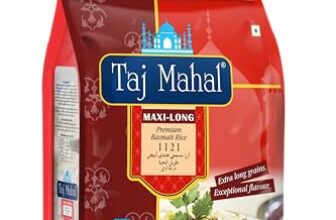 Taj Mahal Maxi-Long Basmati Rice 5Kg | 1121 Steam Basmati Rice | Longest Grain Rice Expands 24Mm | Aromatic & Delicious | Non-Sticky Rice | Naturally Aged