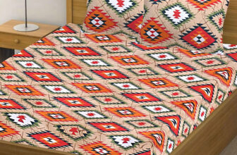 Hashcart Polycotton Double Flat 144 TC Checkered Bedsheet(Pack of 1, Design #S201)