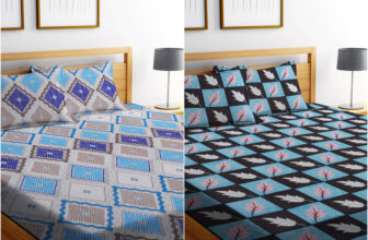 Flipkart SmartBuy Microfiber Double Flat 160 TC Printed Bedsheet(Pack of 2, Multicolor)