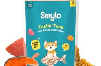 Smylo Natural Healthy Kitten Wet Food (2-12 Months) 70g | Tuna, Salmon & Pumpkin | for Healthy Skin & Coat, Supports Digestion | No Preservatives & Grain Free | Vet-Formulated