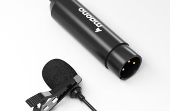 MAONO AU-XLR10 XLR Collar Lavalier Microphone, Condenser Clip-on Mic for Audio Mixer, Recording Studio, YouTube Microphone