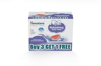 Himalaya Nourishing baby soap 75g | Buy 3 Get 1 Free | No 1 Doctor prescribed brand | Honey, Sunflower oil, Milk, Castor Oil |Antibacterial and Moisturization Action for sensitive skin|Gentle.Safe.researched