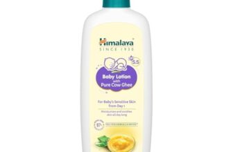 Himalaya Baby Lotion With Pure Cow Ghee 400Ml|Ph5.5|Aloe Vera|Safe For Newborns|For Baby’s Sensitive Skin|No Parabens|No Phthalates|No Mineral Oil|No Synthetic Color|Dermatologically Tested