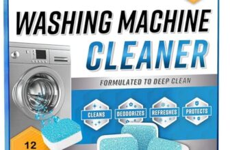 ARABEX™ Washing Machine Cleaner Descaler 12 Pack – Deep Cleaning Tablets For HE Front Loader & Top Load Washer, Clean Inside Drum And Laundry Tub Seal (Washing Machine Cleaner Tablets – 12 Pack)