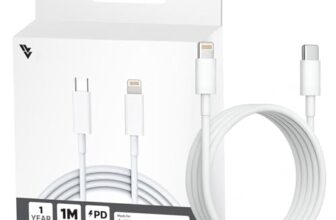 DR VAKU USB C to Lightning Cable (MFi-Certified) 1M Fast Charger Cable USB-C Power Delivery Charging Cord for iPhone 14/13/12/12 Pro Max/12 Mini/11/11Pro/Xs/Max/Xr/X/8/8Plus/iPad