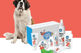 Captain Zack The St Bernard Groom Box – Ultimate 8-in-1, Head-to-Paw Groom-Kit for Your Dog- (Shampoo +Conditioner +Dry Shampoo +Paw Butter +Toy +Towel)- pH Neutral and Paraben Free Pet Spa Kit