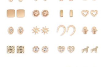 Zaveri Pearls Set of 25 Gold Tone Contemporary Studs & Drop Earrings For Women-ZPFK15140