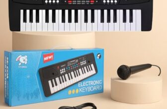 Storio Kids Piano Keyboard with Mic | 37 Keys, 8 Rhythms, 8 Tones & 6 Demo Songs | Electronic Musical Toy for Boys & Girls Age 2-5 | Educational & Recording Keyboard for Beginners