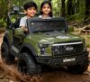 Wishmaster 4×4 Driving EV Cars for 1-8 Year Electric Ride on Jeep for Kids | Remote + Steering + Mobile App Control | Jeeps car for Boys & Girls (Medium Size F-Raptor [1-8 Year Kids], Army Green)