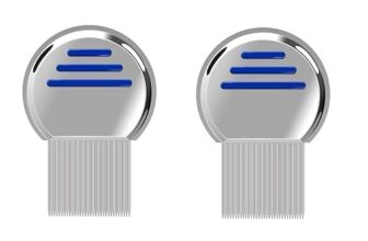 New Stainless Steel lice comb Treatment for Head Egg Removal Metal Easy to Use Reusable for School Kids Women and Girls |Random Color- (Pack of 2)