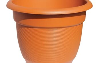 MILTON Blossom Mate 5 Round Planter, 1 Piece, Terracotta Brown, Indoor and Outdoor Plastic Flower Pot for Home, Office Table, Garden, Terrace, Balcony Decoration