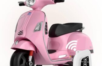 KidsROAR 12V Electric Bike for Kids with Remote Control, Battery Operated Scooter Bike for Boys & Girls, Wide Seat, Music & Lights, Safe Ride-On for 2-6 Years, Manual & Remote Control (Pink)