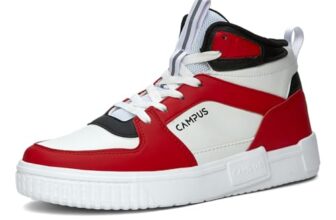Campus Men’s OG-22 WHT/RED Sneakers – 7UK/India OG-22
