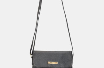 Caprese Fergi Crossbody Large Black Bag for Women Sling Bag(Black, 4.84 L)