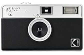 Half Frame 35mm Reusable Film Camera with Built‑in Flash – Focus‑Free, Lightweight, Easy‑to‑Use (Black) (Film & Battery Not Included)