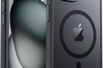 keeshar MagPro case for Apple iPhone 15 | MagSafe Compatible Protective Cover with Strong Magnetic Adsorption, Shockproof Armor, Scratch Resistant Polycarbonate Hard Back | Translucent Matte Black