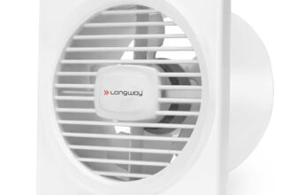 LONGWAY Gusto 6 Inch 150 MM Ventilation Exhaust Fan | High Speed Powerful Motor | Suitable for Bathroom, Kitchen, Office (White)