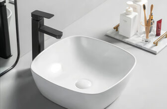 clayplus PREMIUM GRADE CERAMIC TABLE TOP WASH BASIN ( 16.5 * 16.5) Table Top Basin(WHITE)