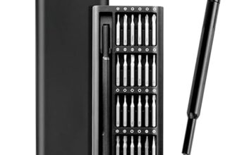 Vannar Sena 24 In 1 Mini Precision Screwdriver Set with S2 Steel Bits for Mobile Phone, Tablet, PC & Household Repair Tool Kit – Black (ABS Plastic- Screwdriver Handle)