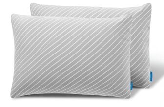 9villa Hollow Fiber Sleeping Pillow | Soft & Fluffy Comfort Back Sleepers – Neck & Shoulder Comfort Support | 27 x 16 Inch,Set of 2 | Bed Pillow, Soft and Fluffy | 350 GSM Breathable Fabric in Grey