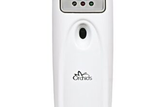Orchids Automatic Air Freshener LED Model | Automatic Room Fresheners| (Machine + Refill + Battery)110ml | Wall Mount Fragrance Dispenser Programmable for Home Room Offices Hotel Toilet