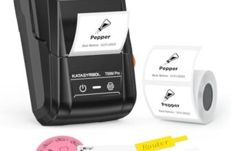 SUPVAN T50M Pro Bluetooth Label Maker Machine with Tape, Wide Waterproof Label, Versatile App with 40 Fonts and 450+ Icons, Inkless Labeler for Home, Kitchen, School, Office Organization, Black