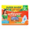 Whisper Choice Sanitary Pads with Wings for Women, XL, 40s Napkins