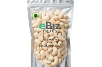 eBiz W320 Jumbo Size White Cashew Nuts | Premium Crunchy Whole Cashews | Fresh & Natural Dry Fruits | Perfect for Snacking, Cooking, Sweets & Gifting | 80g pack