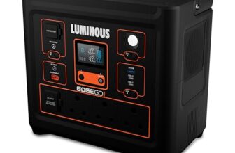 Luminous Edge GO P1000 Portable Power Station | 800W Output | 576 Wh | Fast Charging | Powers Multiple Devices | For Campers, Outdoor Shoot, Travel, Outdoor Parties, & Home Back-up | 5 Year Warranty