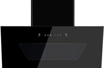 LIVPURE GLIDE-NEO-90-FL-HAC Auto Clean Slant Glass 90 cm| 10 Years Motor Warranty|Heat Autoclean| Gesture Control| Filterless|Powerful Suction | Low Noise Wall Mounted Black 1350 CMH Chimney