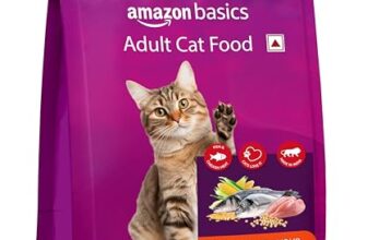Amazon Basics Dry Cat Food | 1 Kg Trial Pack| Ocean Fish | with Real Chicken Meat & Fish | Suitable for Adult Cats | Packed with Protein | Suitable for All Breeds