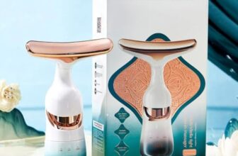 Xenos Electric Facial and Neck Massager – Anti-Wrinkle & Anti-Aging Device with Vibration Massage Modes – Face Slimming, Sculpting, Uplifting, Skin Firming, Tightening, and Smoothing Tool for Skin (Black)