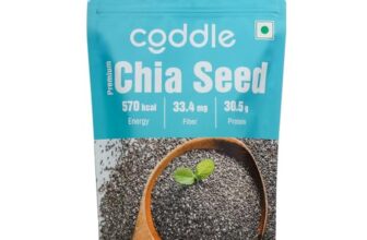 Coddle Chia Seeds 500g | 100% Clean & Natural Chia Seeds | Rich in Omega-3, Calcium, Protein & Fibre | Gluten Free Superfood for Hydration, Smoothies & Pudding | Winter’s Healthy Snack, Republic Day Offar