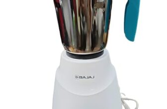Bajaj Alloy Steel Ninja Series Notch 500W Mixer Grinder, Blue, White
