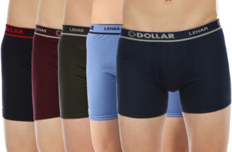 Dollar Men Dollar Lehar Mens Combed Cotton Trunk – Pack of 5 – Actual Colour May Vary Brief