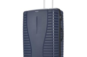 Aristocrat Large Polypropylene Airpro Spinner Check-in 75 Cm() 8 Wheels Trolley Bags for Travel Hard Case Luggage, Lightweight Bag with Combination Lock & Robust Trolley with 3 Years Warranty (Blue)