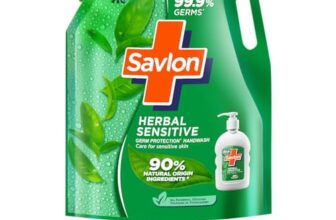 Savlon Herbal Sensitive Germ Protection Liquid Handwash Refill Pouch, 1.3L ph Balanced