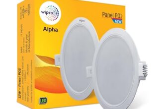 Wipro 12w Alpha Downlight for Junction Box | Warm White (2700K) |4 inch Cutout, 22mm Height| Surge Protection Upto 350 VA | High Voltage Protection Upto 4KV | Pack of 1