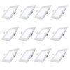 Polycab 3W LED Panel Light Scintillate Edge Slim Square Smart Offers Bright Lumination Long Lifespan No Harmful Radiation (Cool White, 6500K, 12 PCS, Cut Out: 2.55 inches)
