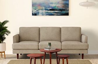 Amazon Brand – Solimo Eridani Durable Nesting Tables, Set of 3 Stools (Sheesham Wood with Honey Finish)