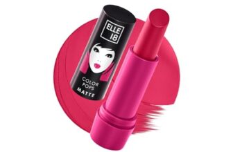 Elle 18 Color Pops Matte Lipstick, Deep Pink, Moisturising Bullet Matte, with Vitamin E, Highly Pigmented, Infused with Jojoba Oil and Shea Butter | 4.3 g